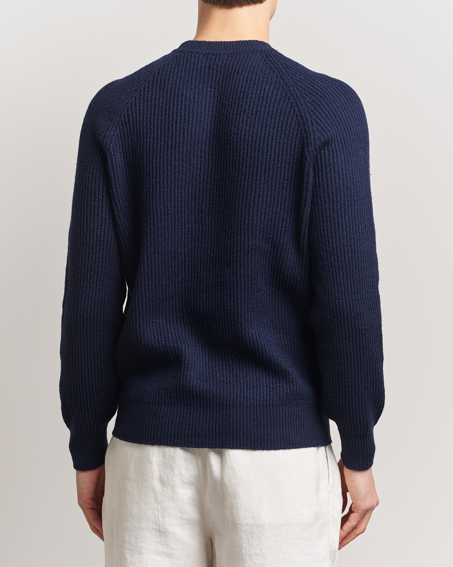 Hombres | Jerséis y prendas de punto | Brunello Cucinelli | Heavy Rib Stitch Crew Neck Navy