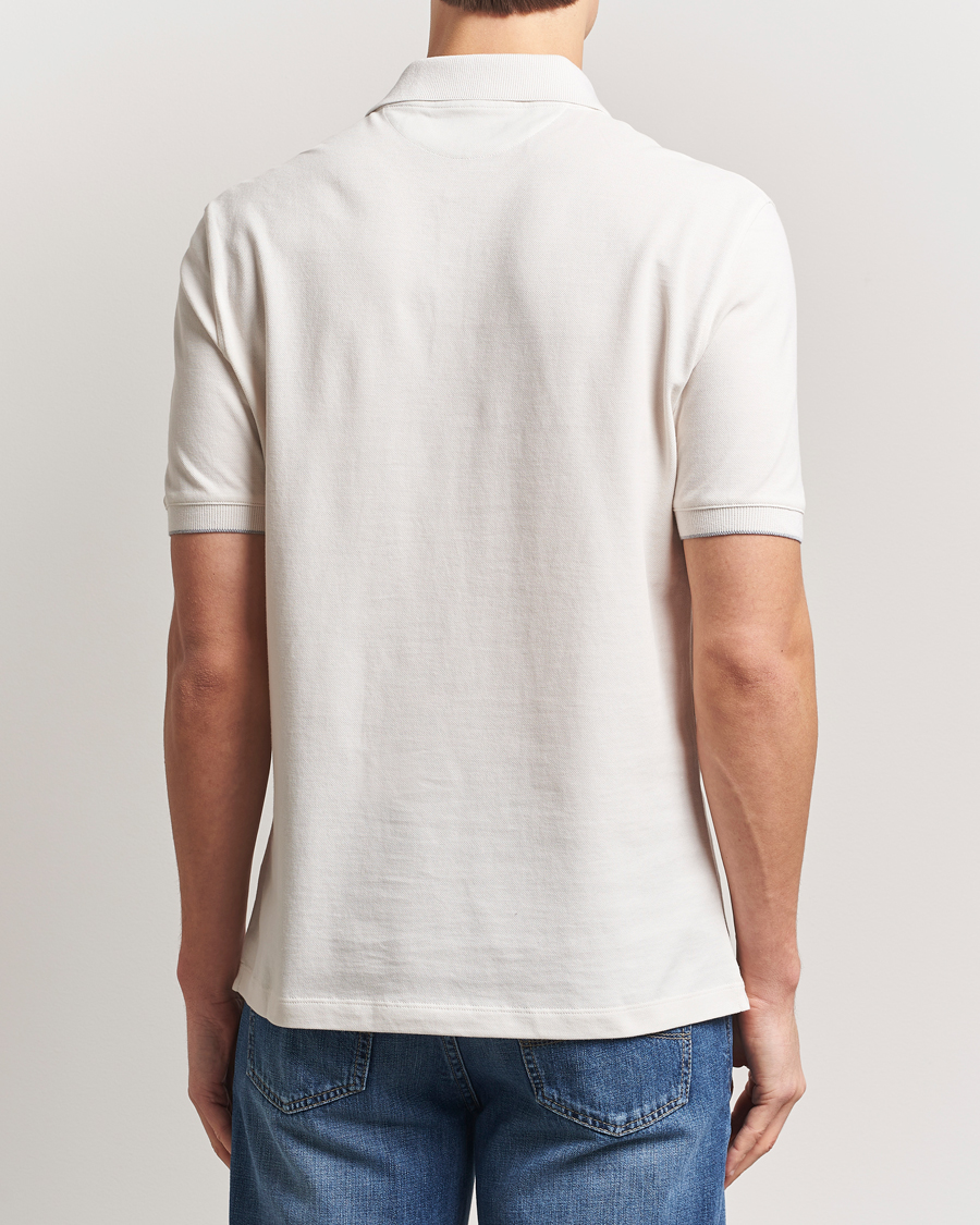 Hombres | Polos | Brunello Cucinelli | Short Sleeve Logo Polo Off White