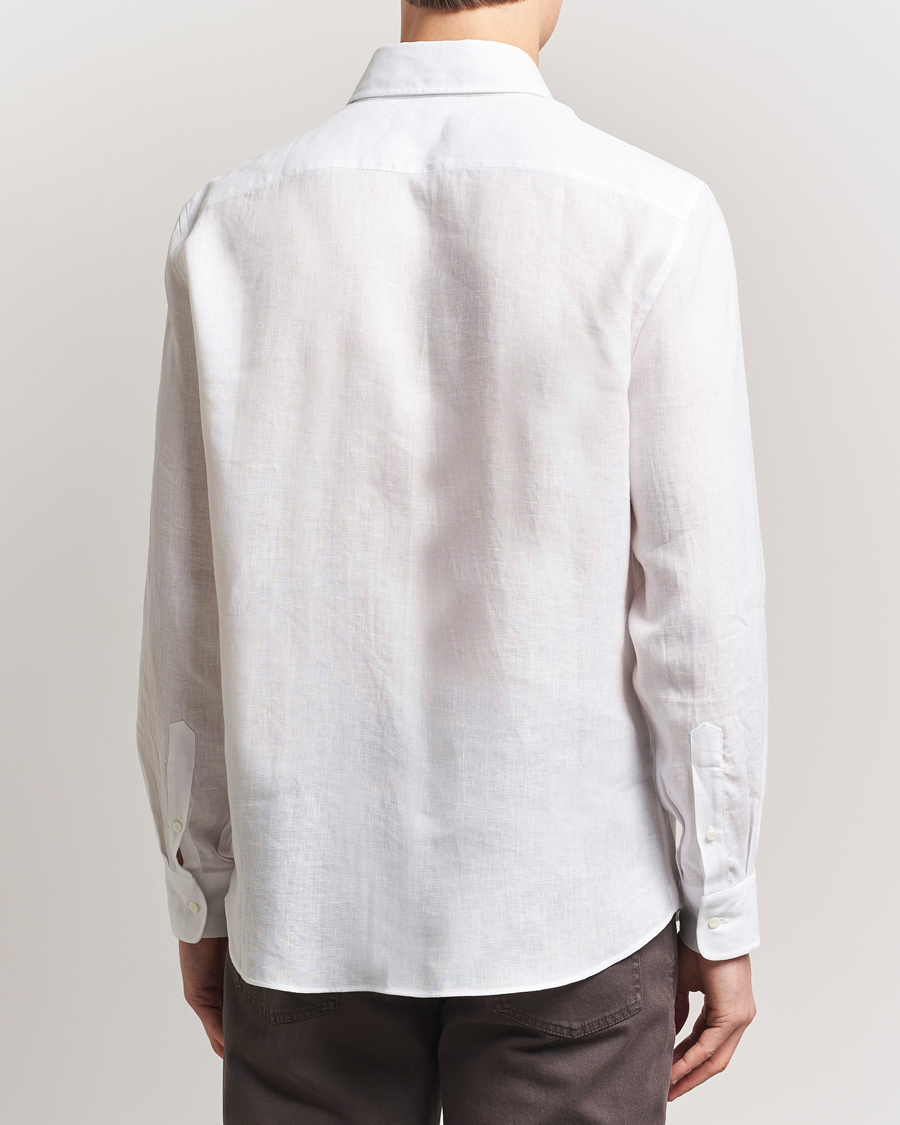 Hombres | Camisas | Brunello Cucinelli | Easy Fit Linen Shirt White