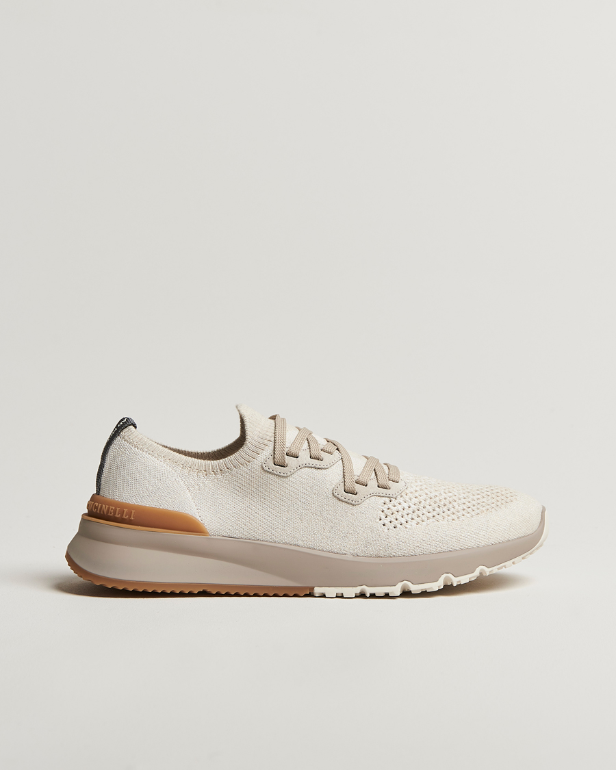 Hombres | Brunello Cucinelli Mesh Running Sneakers Beige | Brunello Cucinelli | Mesh Running Sneakers Beige