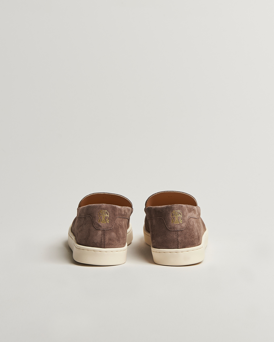 Hombres | Brunello Cucinelli Moccasin Loafer Brown Suede | Brunello Cucinelli | Moccasin Loafer Brown Suede