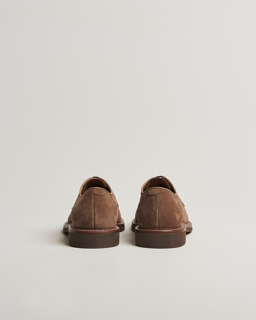 Hombres | Brunello Cucinelli Plain Toe Derby Brown Suede | Brunello Cucinelli | Plain Toe Derby Brown Suede