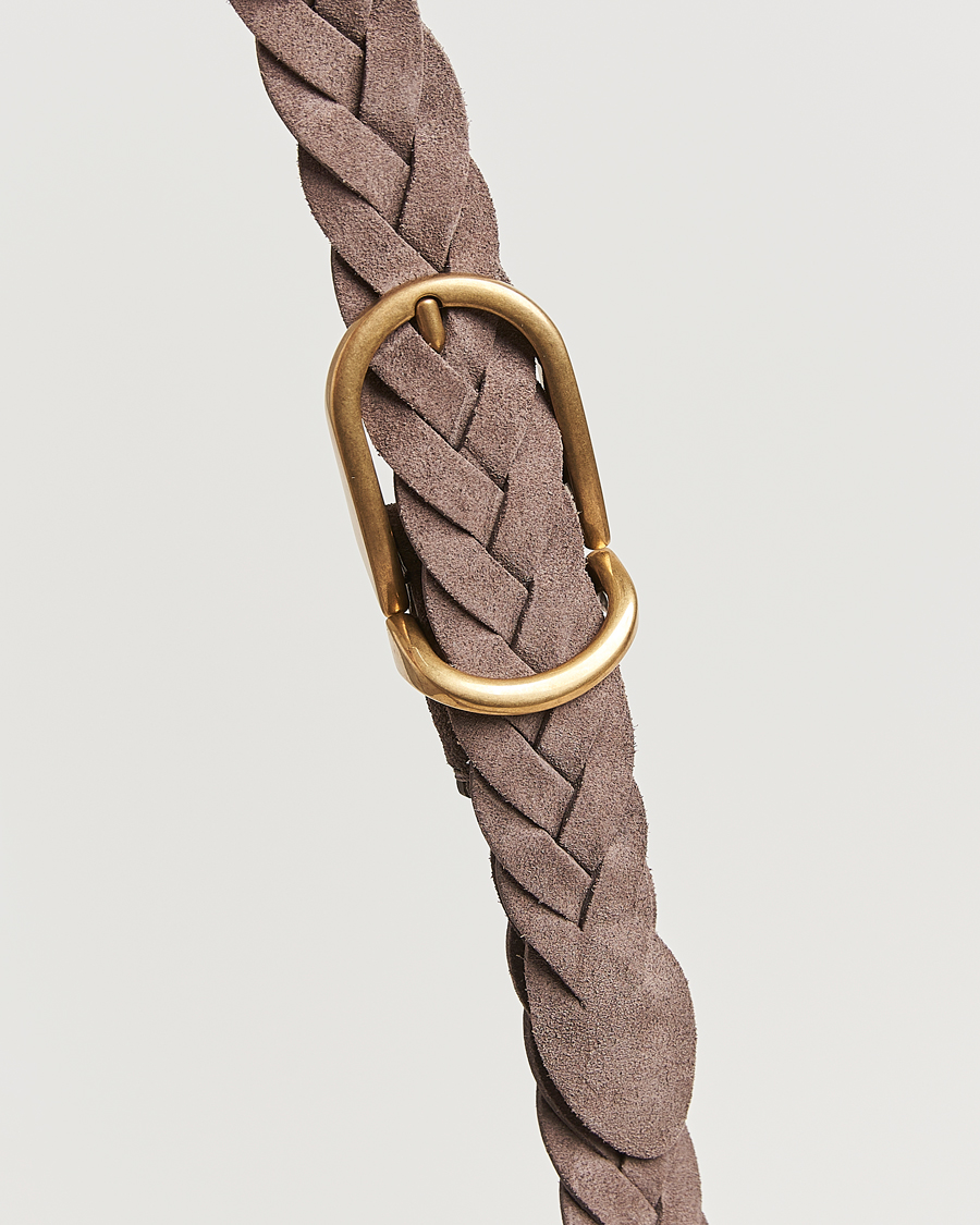 Hombres | Brunello Cucinelli Braided Belt Brown Suede | Brunello Cucinelli | Braided Belt Brown Suede