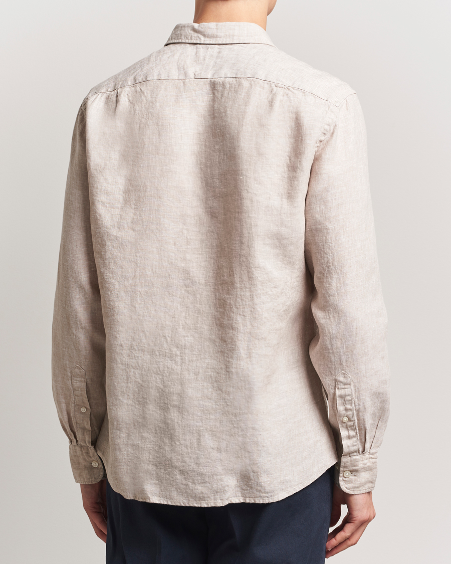 Hombres | Camisas | Charles Tyrwhitt | Pure Linen Slim Fit Shirt Oatmeal