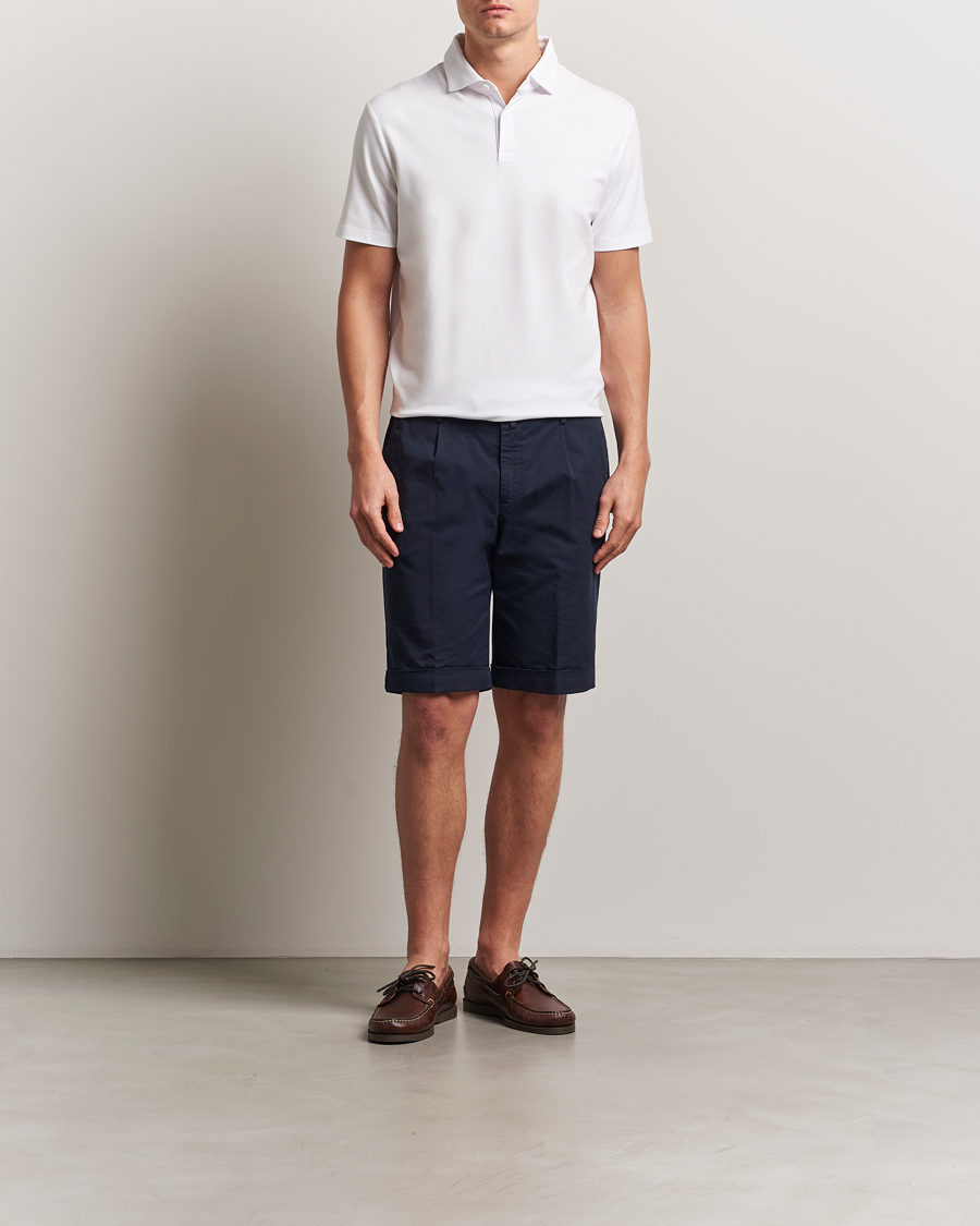 Hombres | Polos | Charles Tyrwhitt | Short Sleeve Cotton Pique Polo White