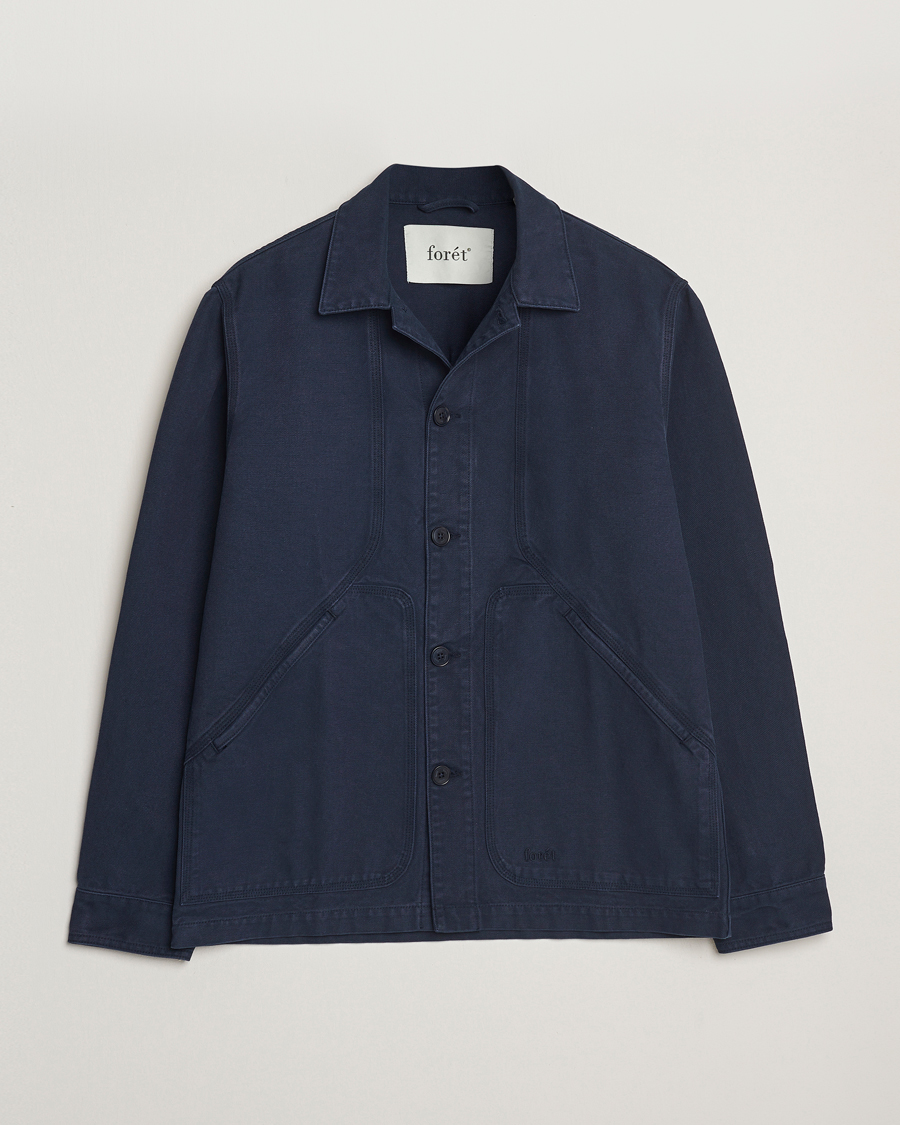 Hombres | Camisas | Forét | Berry Canvas Overshirt Navy