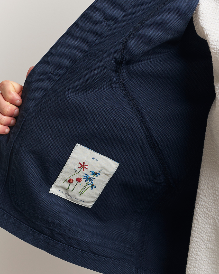 Hombres | Camisas | Forét | Berry Canvas Overshirt Navy