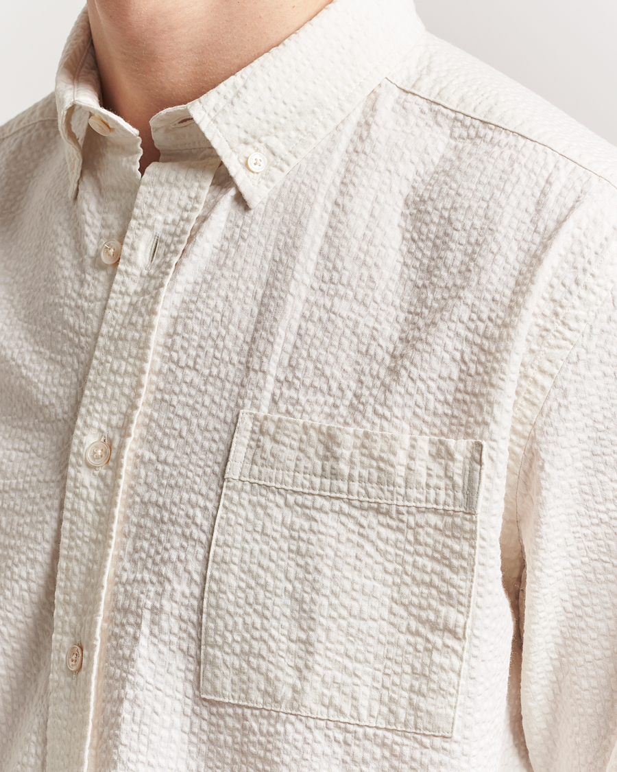 Hombres | Camisas | Forét | Hornet Seersucker Shirt Cloud