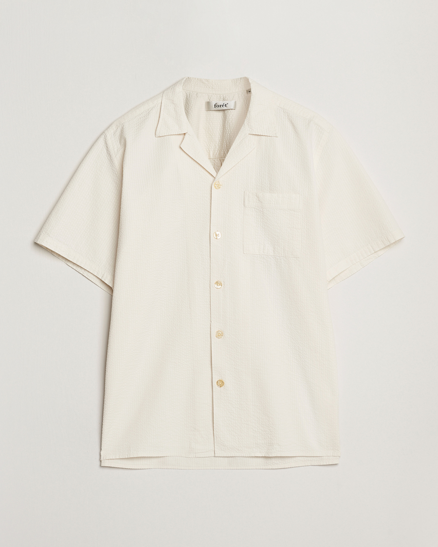 Hombres | Camisas | Forét | Hush Short Sleeve Seersucker Shirt Cloud