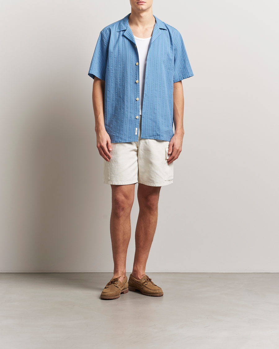 Hombres | Camisas | Forét | Peer Short Sleeve Shirt Blue