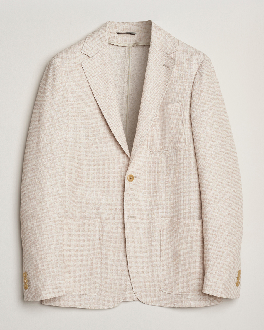 Hombres | Blazers | Canali | Structured Jersey Blazer Light Beige