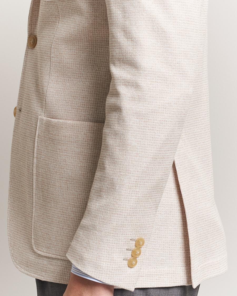 Hombres | Blazers | Canali | Structured Jersey Blazer Light Beige