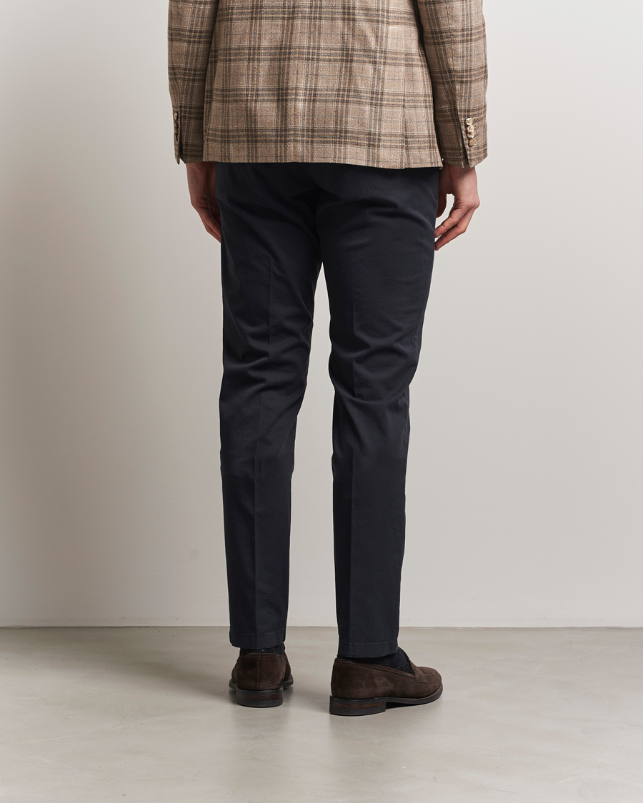 Hombres | Pantalones | Canali | Slim Fit Cotton Stretch Chinos Navy