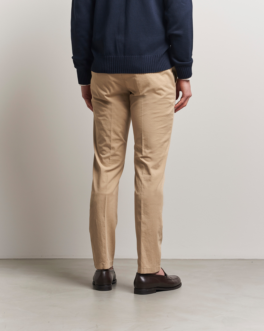 Hombres | Pantalones | Canali | Slim Fit Cotton Stretch Chinos Beige