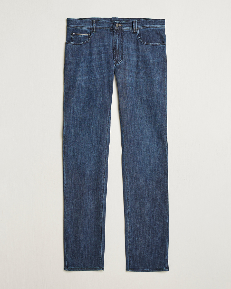 Hombres | Vaqueros | Canali | Slim Fit 5-Pocket Jeans Dark Blue Wash