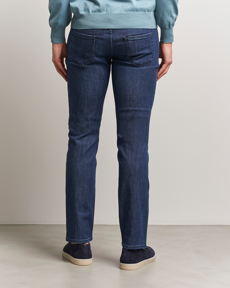 Hombres | Vaqueros | Canali | Slim Fit 5-Pocket Jeans Dark Blue Wash