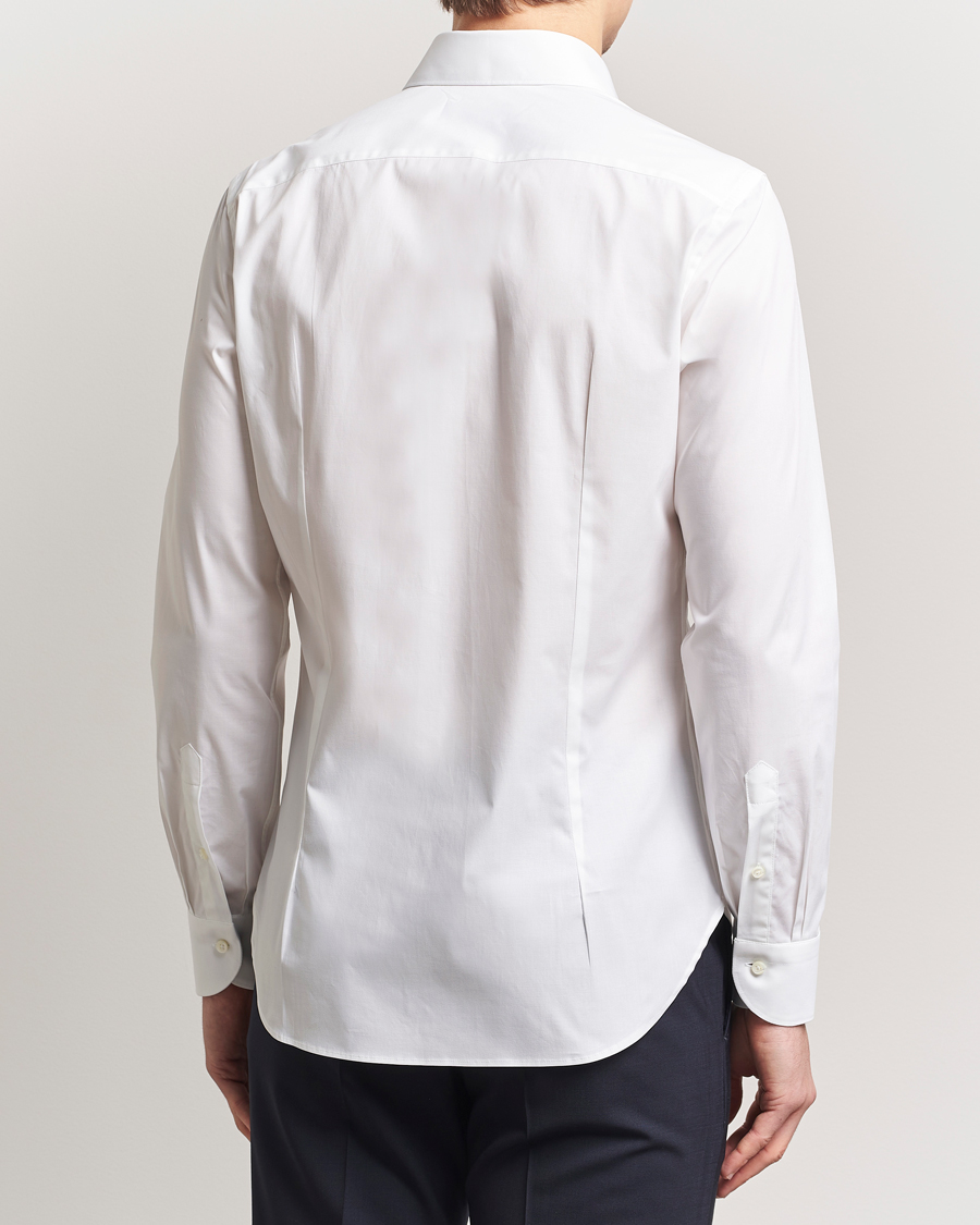 Hombres | Camisas | Canali | Slim Fit Cotton/Stretch Shirt White