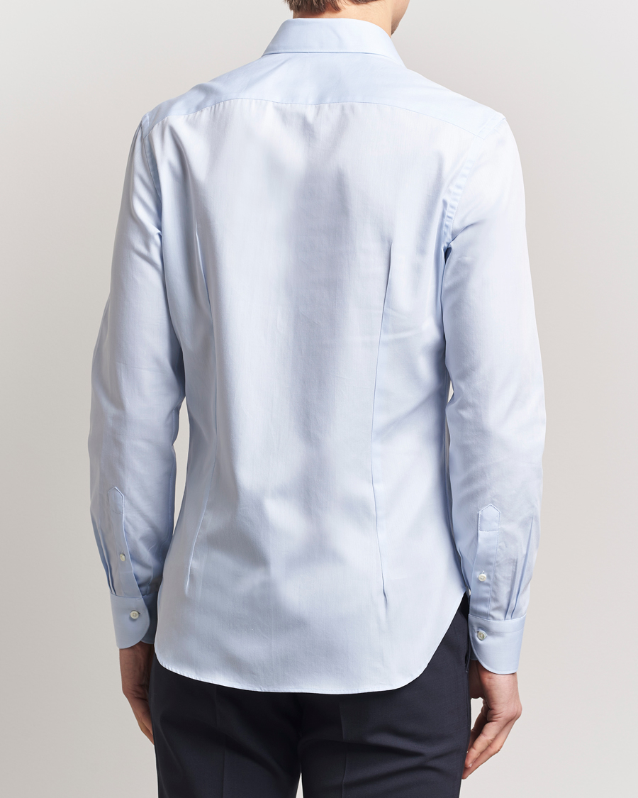 Hombres | Camisas | Canali | Slim Fit Cotton Shirt Light Blue