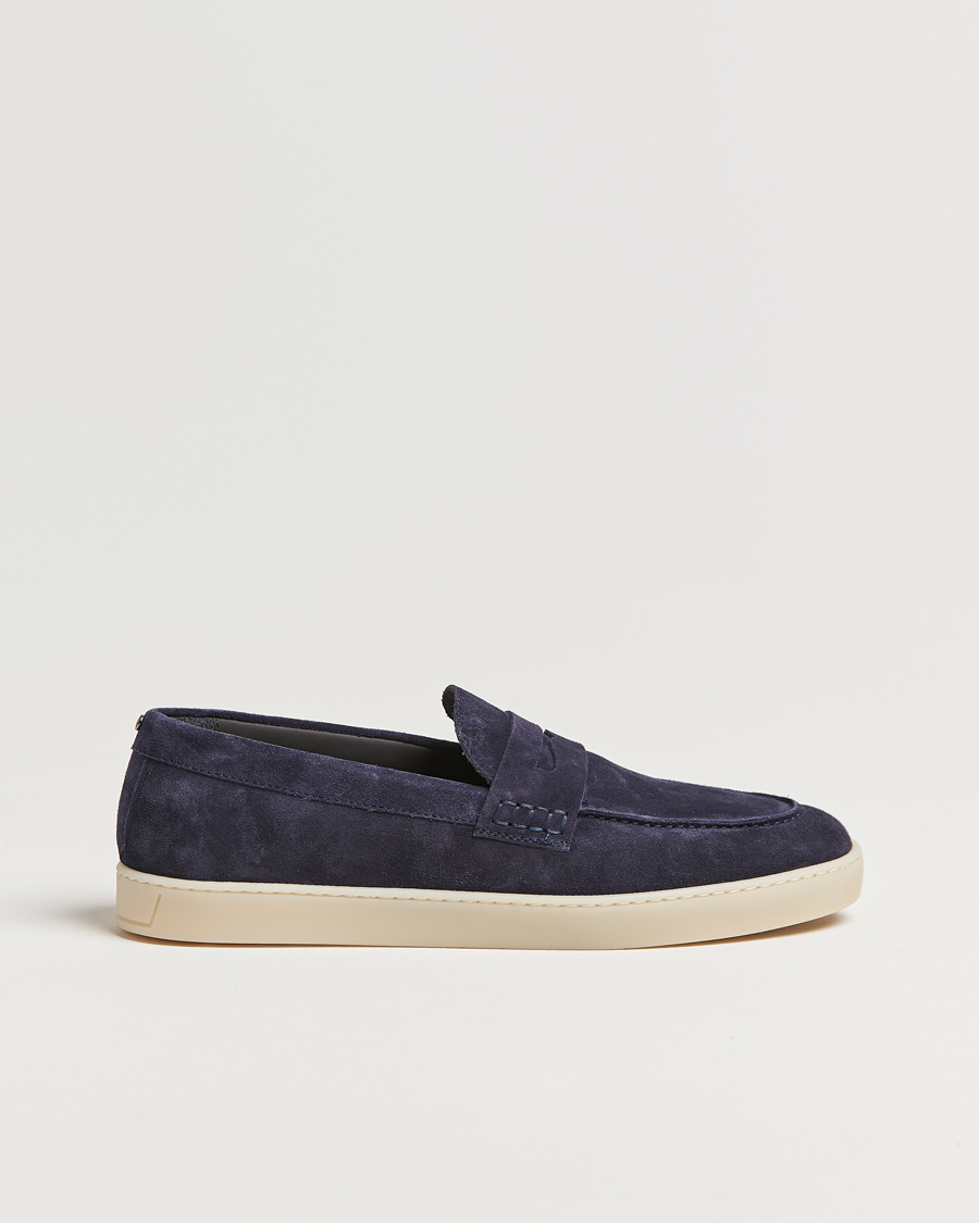 Hombres | Canali Summer Loafers Navy | Canali | Summer Loafers Navy