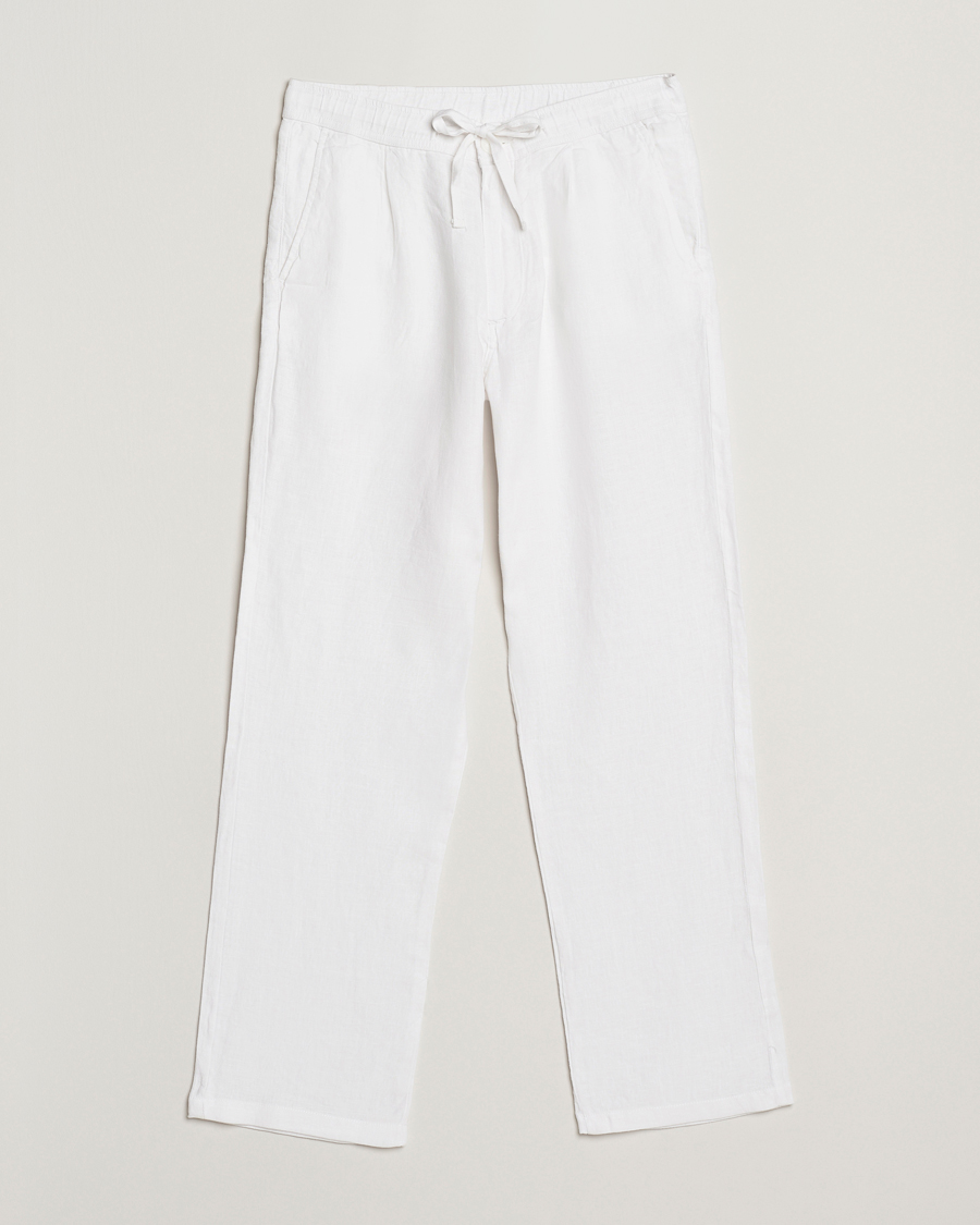 Hombres | Pantalones | KnowledgeCotton Apparel | Loose Linen Pants Bright White
