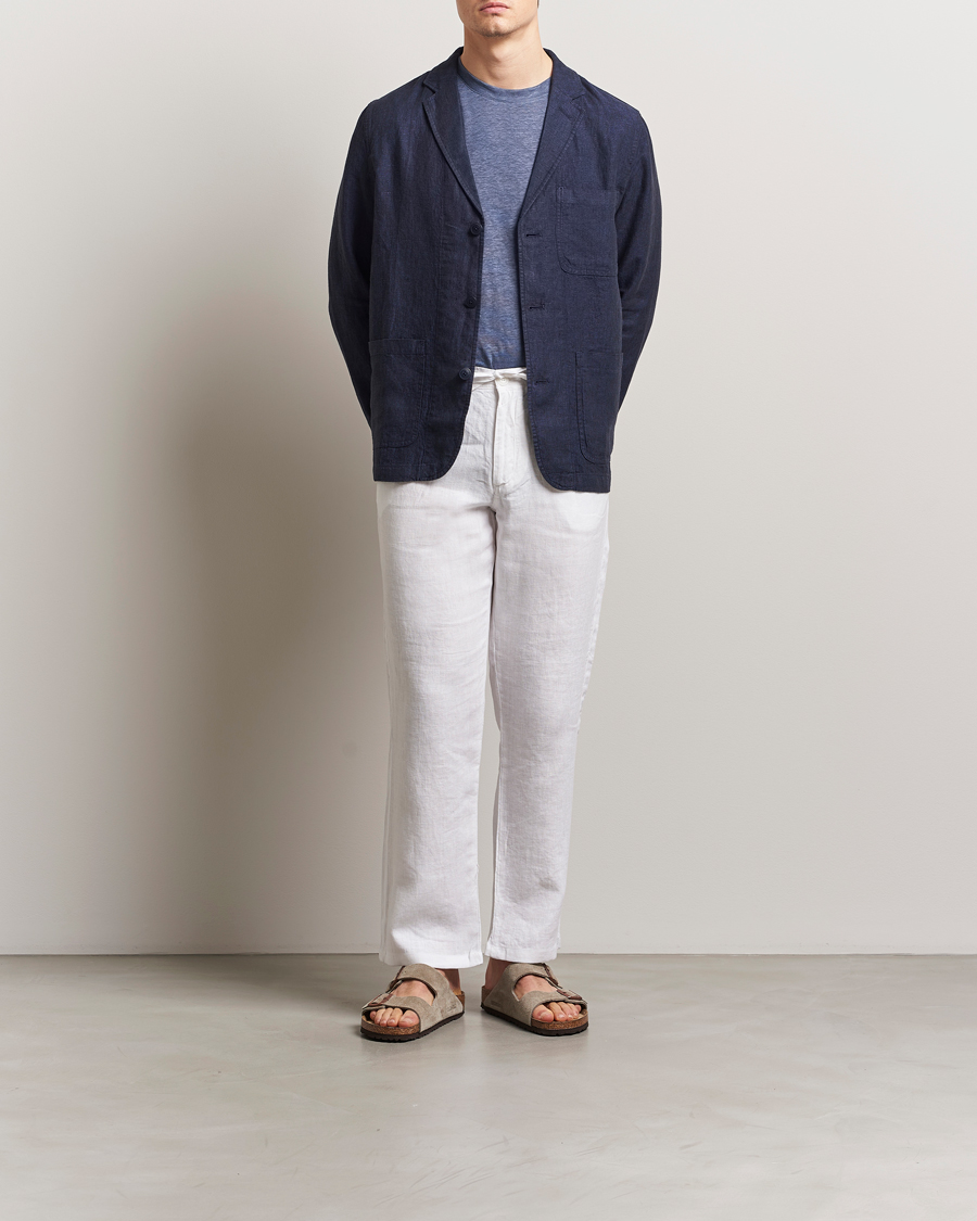 Hombres | Blazers | KnowledgeCotton Apparel | Linen Blazer Total Eclipse