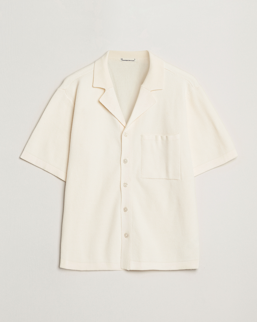 Hombres | Camisas | KnowledgeCotton Apparel | Knitted Short Sleeve Shirt Eggret