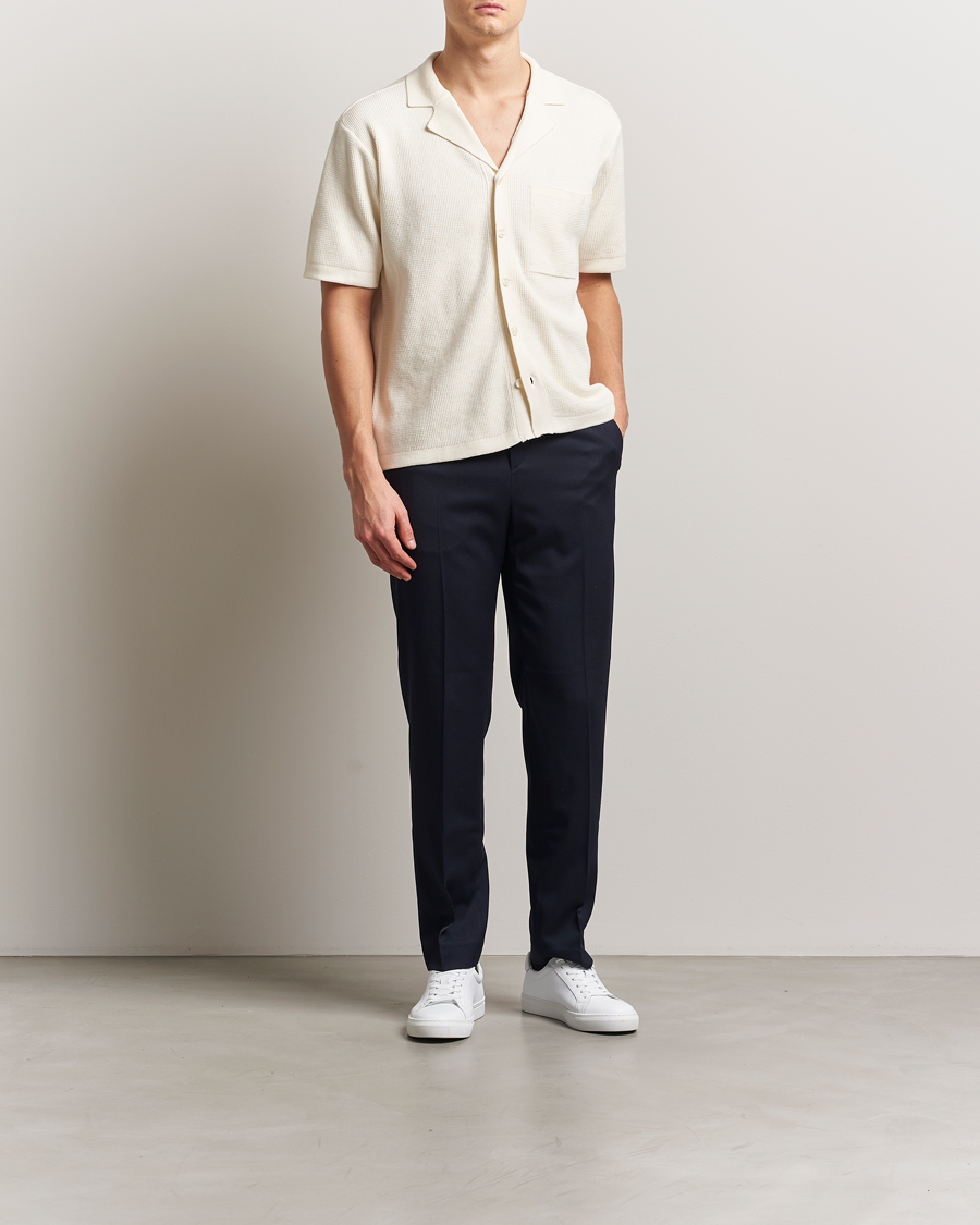 Hombres | Camisas | KnowledgeCotton Apparel | Knitted Short Sleeve Shirt Eggret