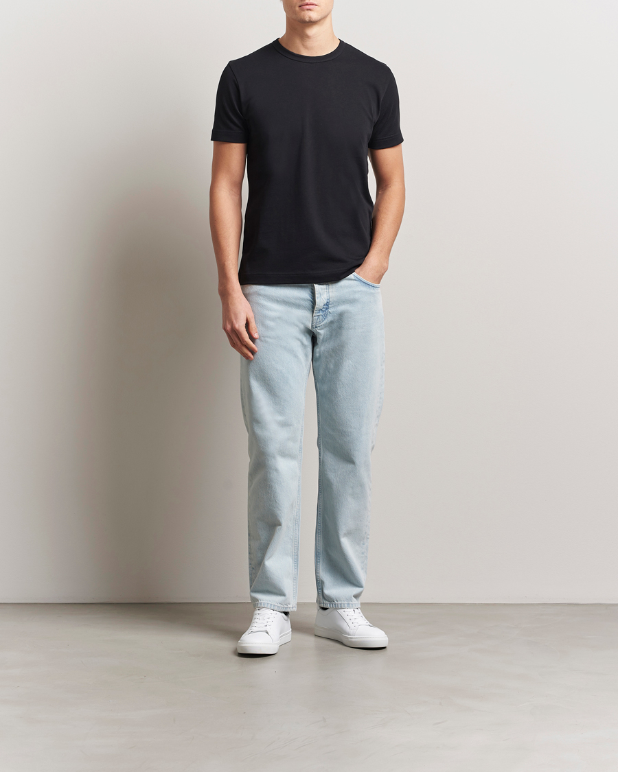 Hombres | Camisetas | Sunspel | Single Jersey Supima Cotton T-Shirt Black