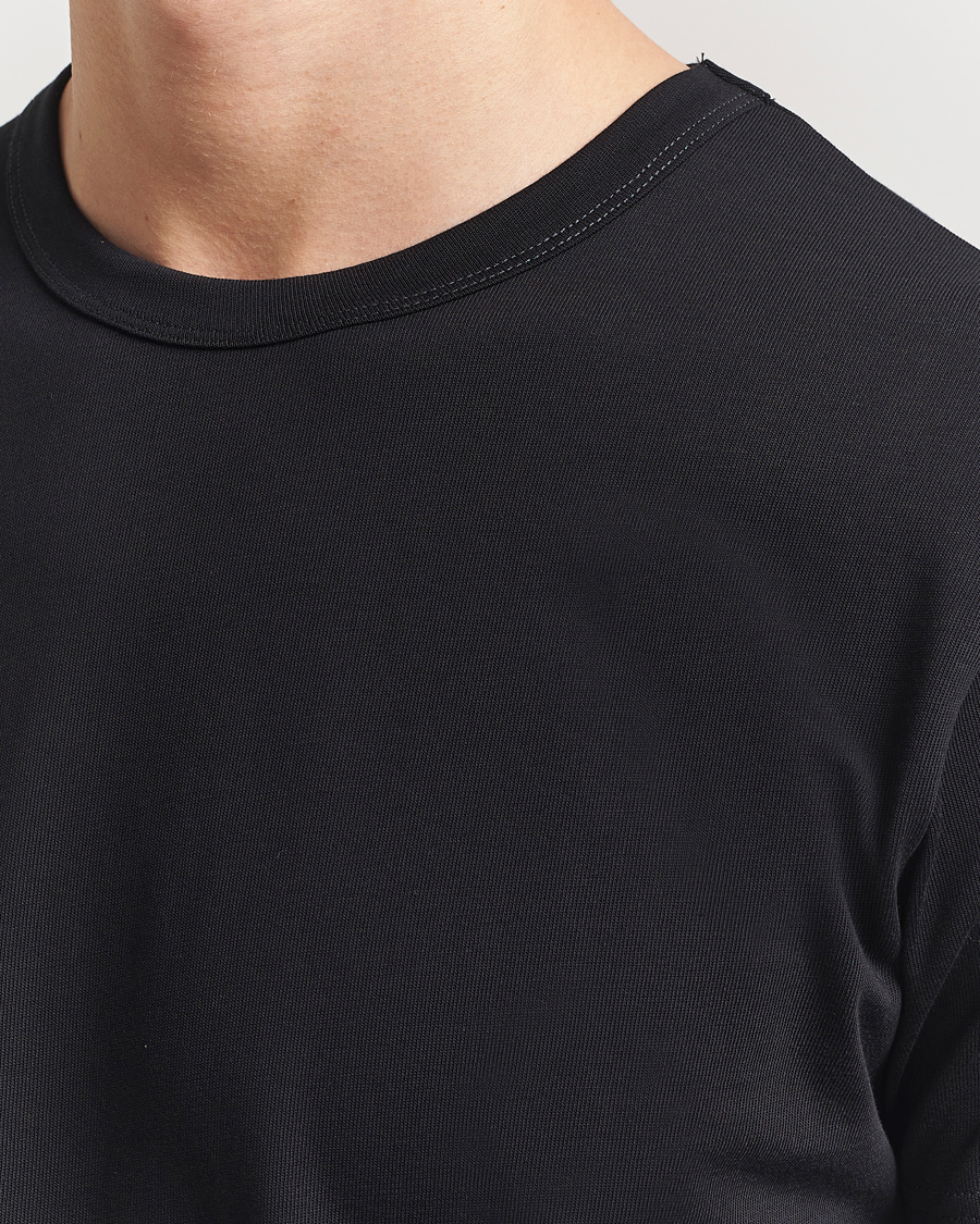 Hombres | Camisetas | Sunspel | Single Jersey Supima Cotton T-Shirt Black