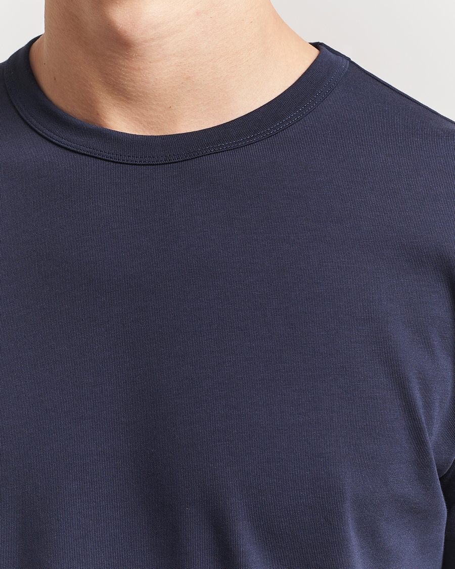 Hombres | Camisetas | Sunspel | Single Jersey Supima Cotton T-Shirt Navy