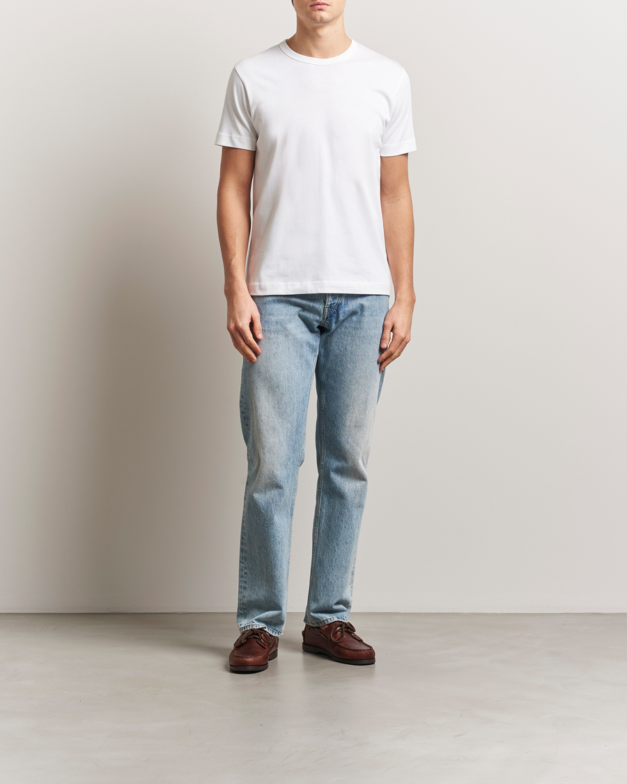 Hombres | Camisetas | Sunspel | Single Jersey Supima Cotton T-Shirt White