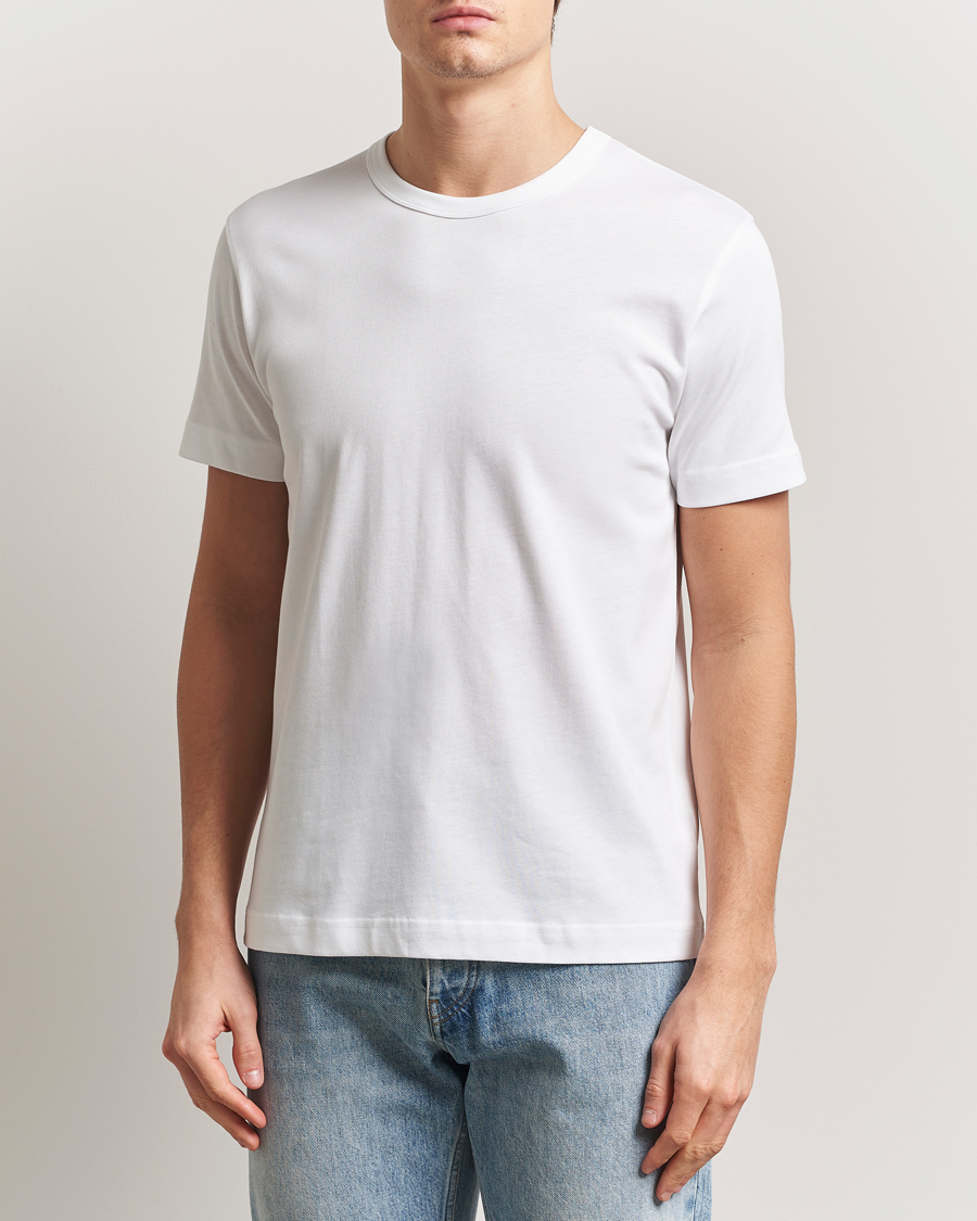 Hombres | Camisetas | Sunspel | Single Jersey Supima Cotton T-Shirt White