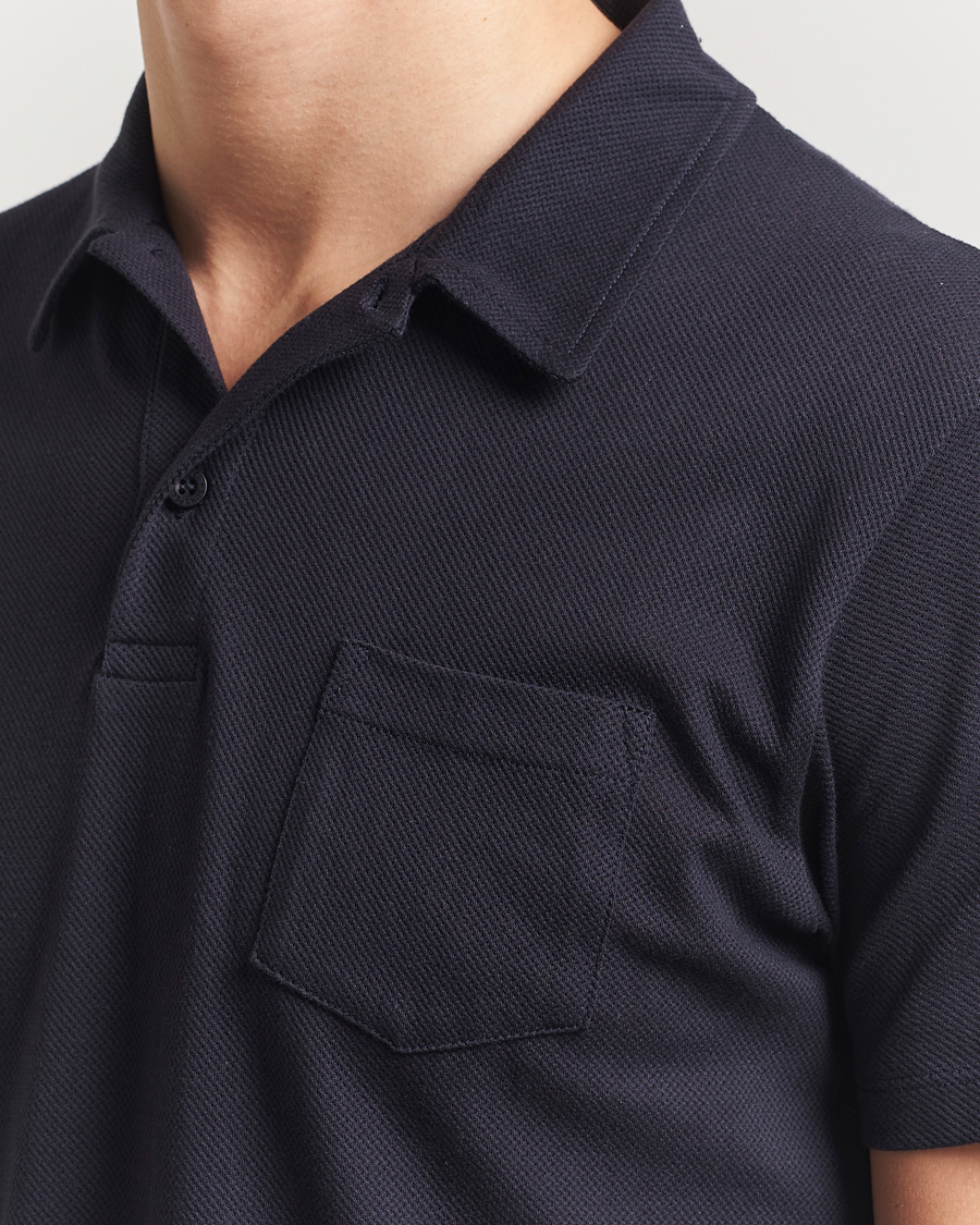 Hombres | Polos | Sunspel | Riviera Polo Shirt Midnight Navy