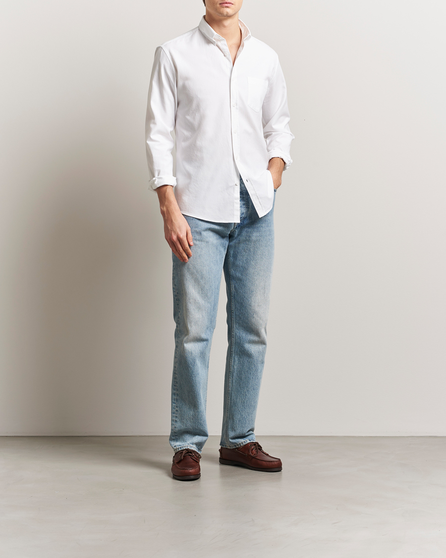 Hombres | Camisas | Sunspel | Oxford Button Down Shirt White