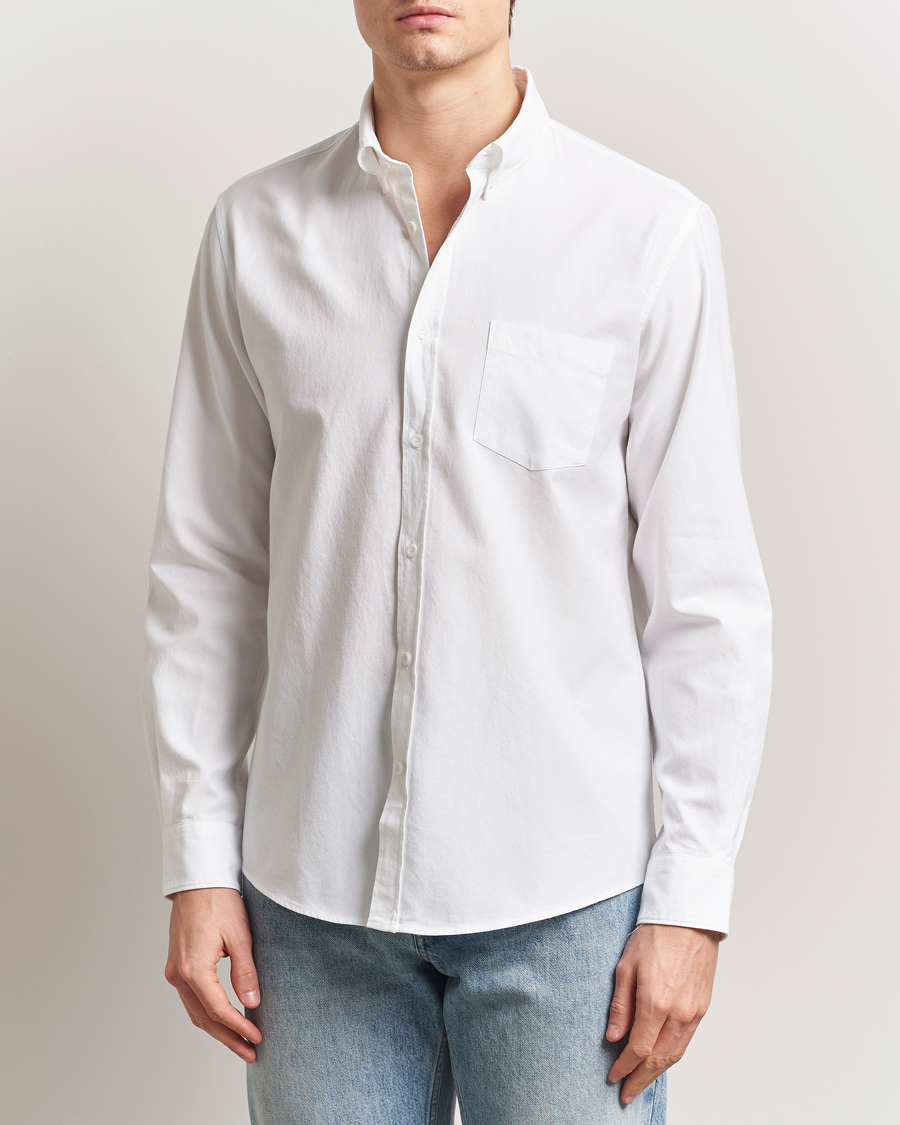 Hombres | Camisas | Sunspel | Oxford Button Down Shirt White