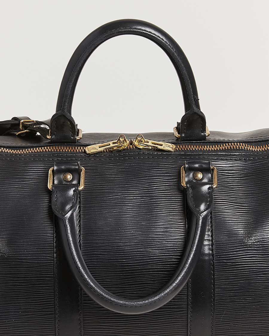 Hombres | Louis Vuitton Pre-Owned Keepall 45 Epi Leather Bag Black | Louis Vuitton Pre-Owned | Keepall 45 Epi Leather Bag Black