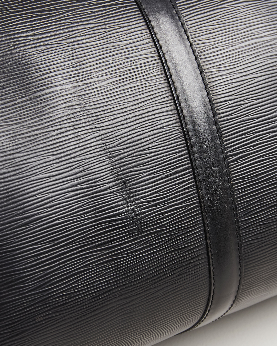 Hombres | Louis Vuitton Pre-Owned Keepall 45 Epi Leather Bag Black | Louis Vuitton Pre-Owned | Keepall 45 Epi Leather Bag Black