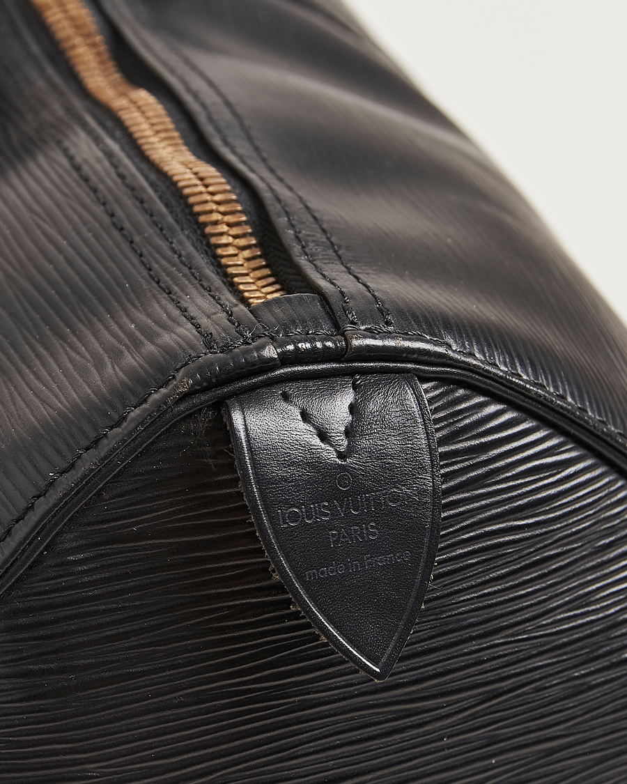 Hombres | Louis Vuitton Pre-Owned Keepall 45 Epi Leather Bag Black | Louis Vuitton Pre-Owned | Keepall 45 Epi Leather Bag Black