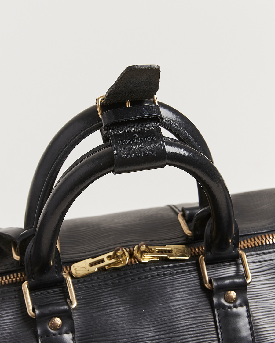 Hombres | Louis Vuitton Pre-Owned Keepall 45 Epi Leather Bag Black | Louis Vuitton Pre-Owned | Keepall 45 Epi Leather Bag Black