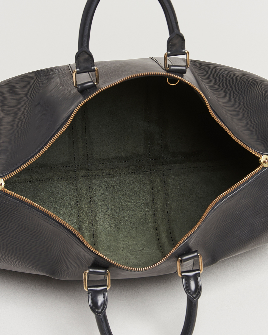 Hombres | Louis Vuitton Pre-Owned Keepall 45 Epi Leather Bag Black | Louis Vuitton Pre-Owned | Keepall 45 Epi Leather Bag Black