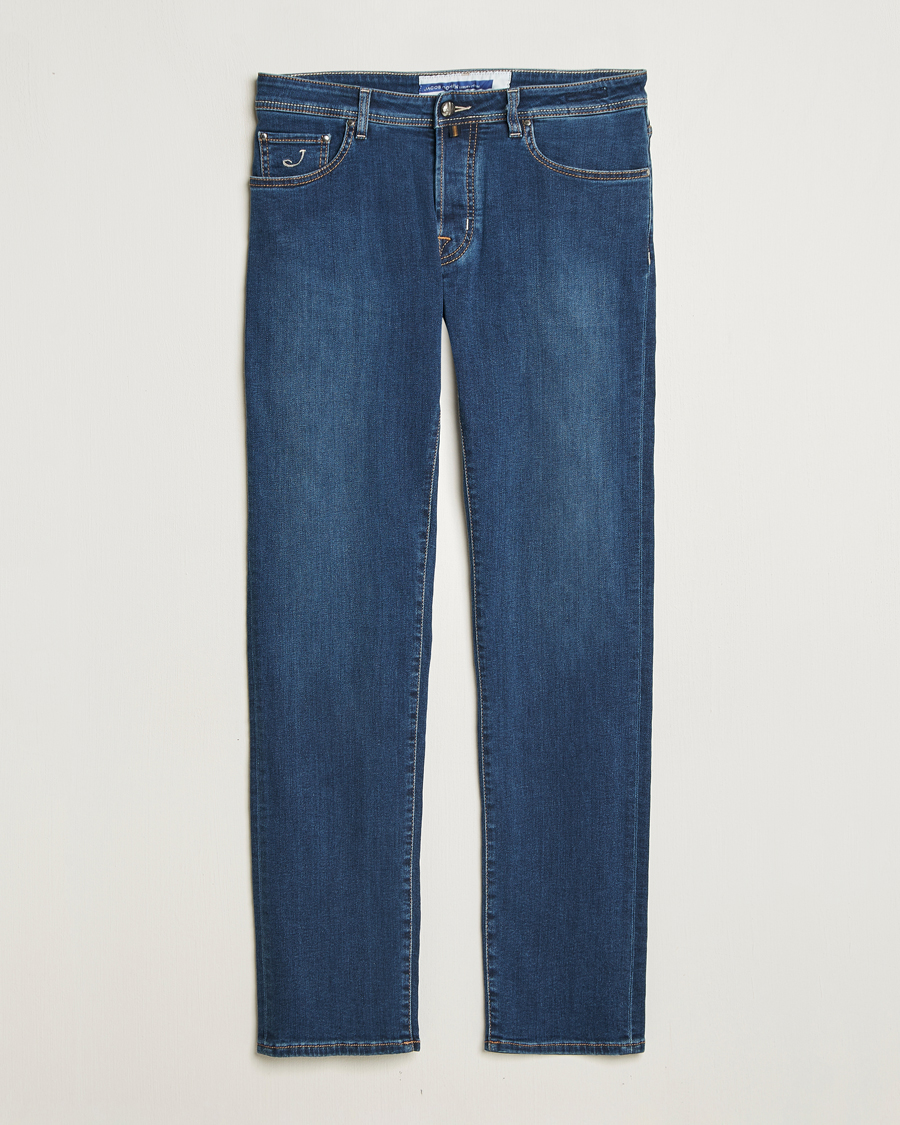 Hombres | Vaqueros | Jacob Cohën | Bard Slim Fit Stretch Jeans Dark Blue Wash
