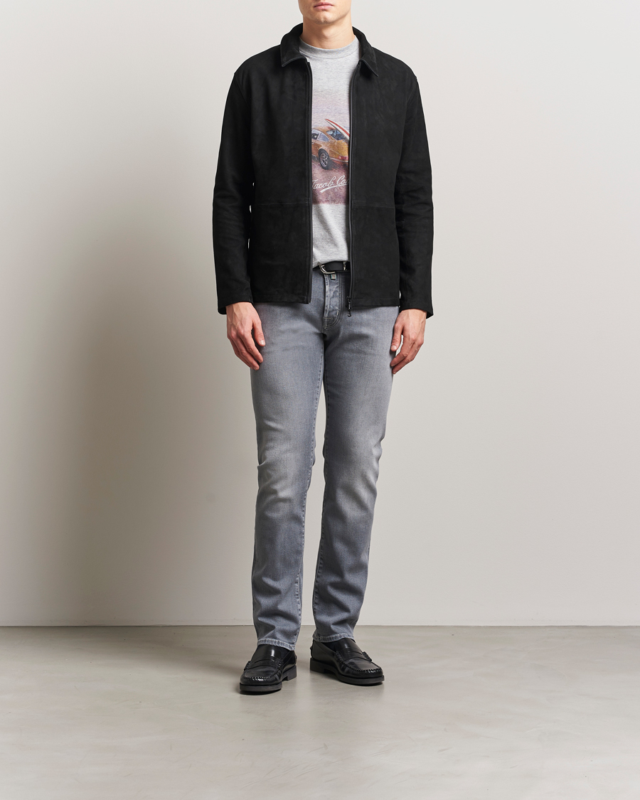 Hombres | Vaqueros | Jacob Cohën | Nick Slim Fit Stretch Jeans Light Grey
