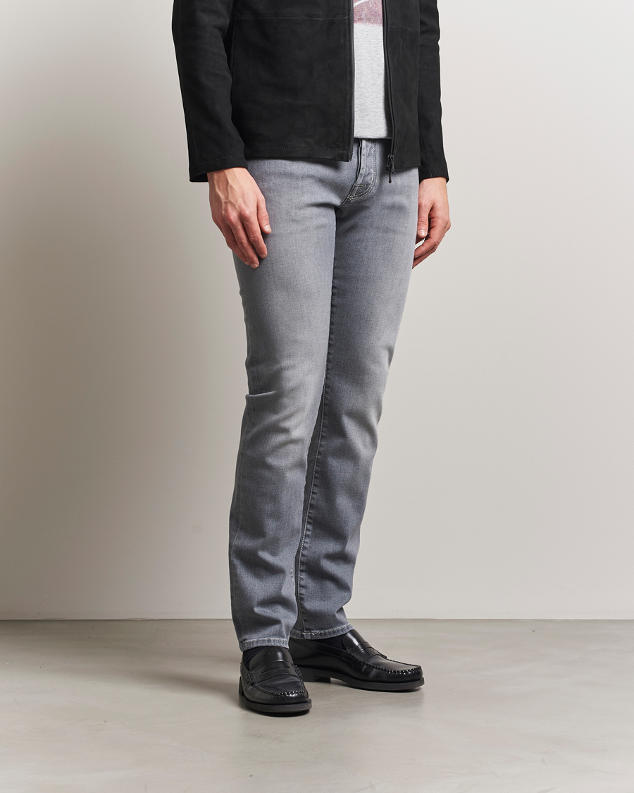Hombres | Vaqueros | Jacob Cohën | Nick Slim Fit Stretch Jeans Light Grey