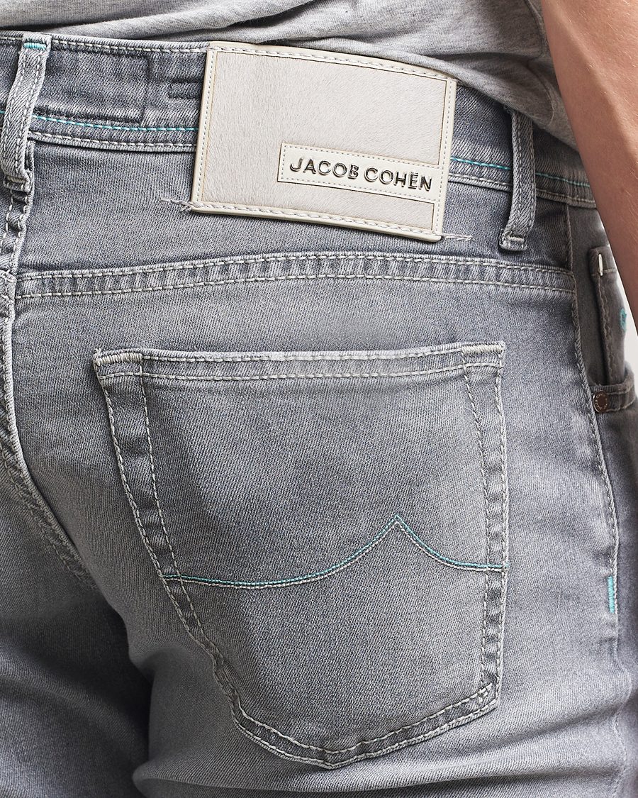Hombres | Vaqueros | Jacob Cohën | Nick Slim Fit Stretch Jeans Light Grey
