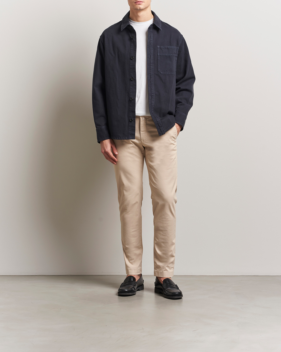 Hombres | Pantalones | Jacob Cohën | Bobby Cotton Gabardine Chinos Beige