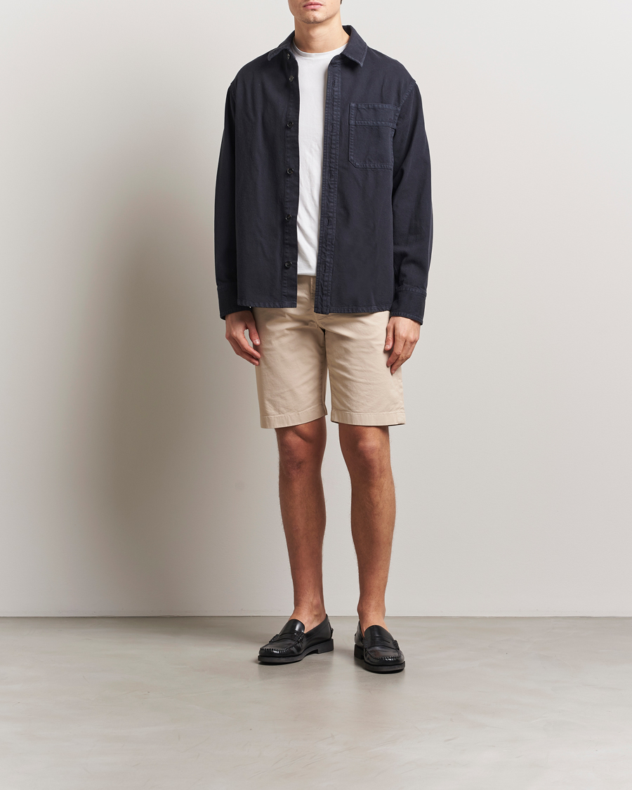 Hombres | Pantalones cortos | Jacob Cohën | Nicolas Cotton Gabardine Shorts Beige