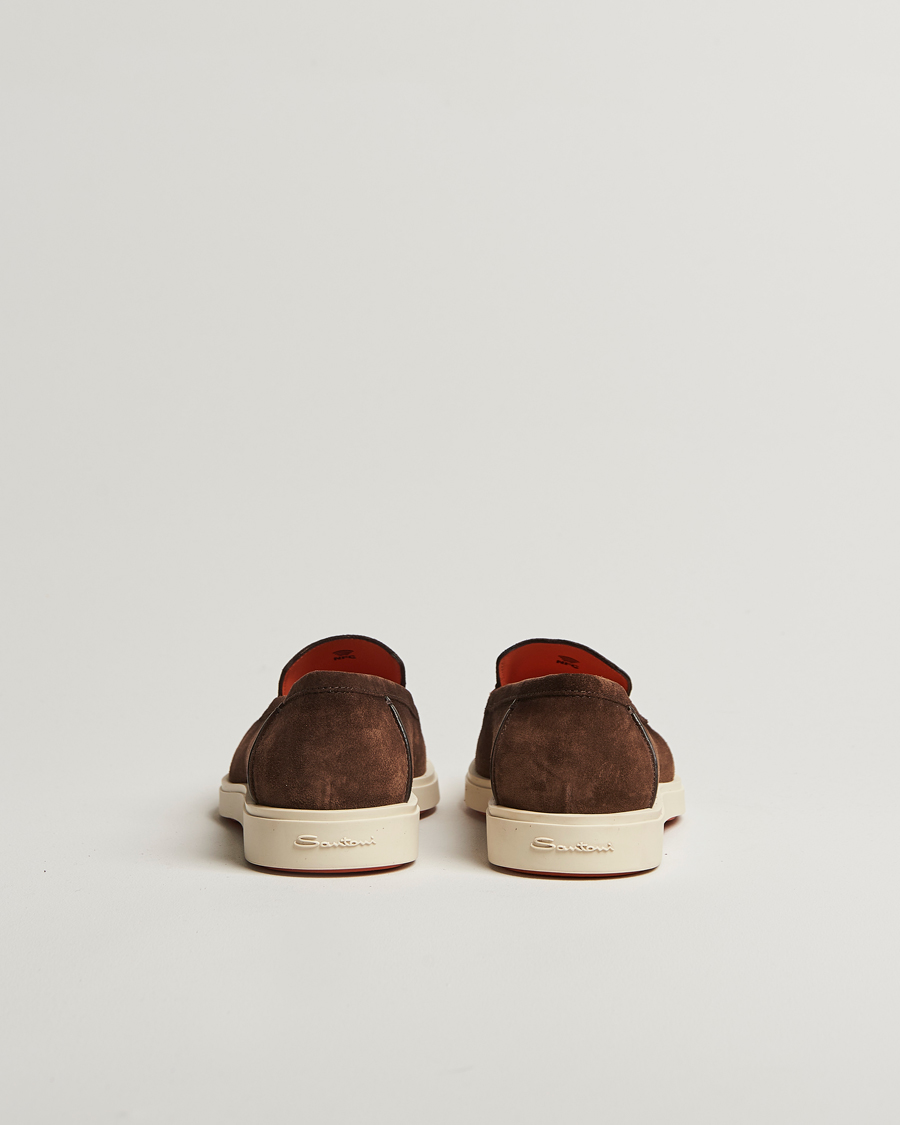 Hombres | Santoni Detroit Loafers Brown Suede | Santoni | Detroit Loafers Brown Suede