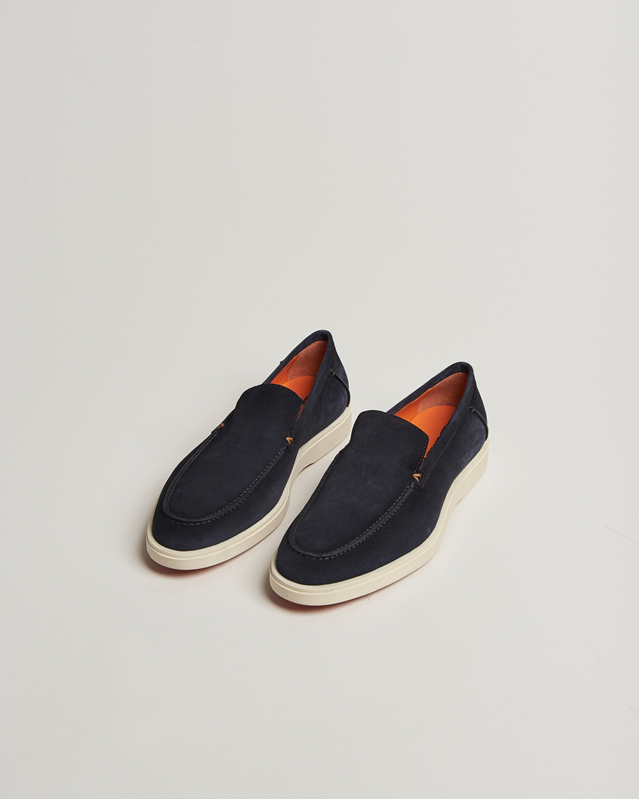 Hombres | Mocasines | Santoni | Detroit Loafer Navy Suede
