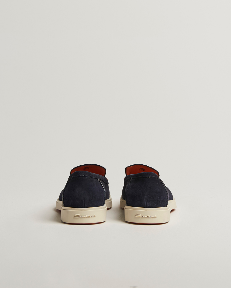 Hombres | Mocasines | Santoni | Detroit Loafer Navy Suede