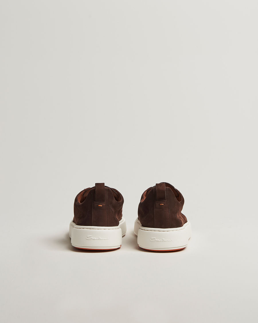 Hombres | Santoni Cleanic No Lace Sneakers Brown Nubuck | Santoni | Cleanic No Lace Sneakers Brown Nubuck